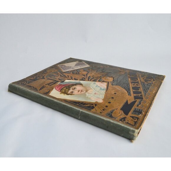 Early 1900s Antique Scrapbook Album 40 Full Pages Victorian - Picture 2 of 16